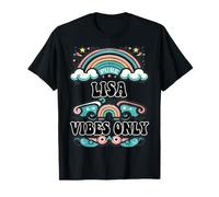 Lisa Vibes Only Cute Retro Girls Lisa Name Camiseta