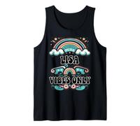 Lisa Vibes Only Cute Retro Girls Lisa Name Camiseta sin Mangas