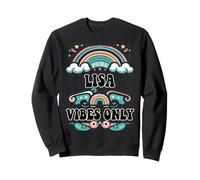 Lisa Vibes Only Cute Retro Girls Lisa Name Sudadera