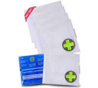 LisaCare 5 fundas de fieltro prémium para compresas frías y calientes, incluye cinta de velcro para fijación en lesiones (5 x 15 x 14 cm)