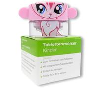 LisaCare Divisor de pastillas para pastillas pequeñas - 5 x 4 cm Pill Crusher para niños con pastillero pequeño para viajes y hogar - Ayuda diaria (diseño de zorro)