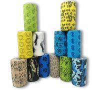 LisaCare Juego de 12 vendajes de 10 cm para esguinces y contusiones - Apoyo a los músculos, ligamentos, articulaciones (mezcla de motivos para niños)