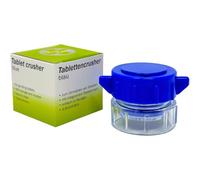 LisaCare - Triturador de pastillas giratorio, pastillas pequeñas en la tapa, mortero de ayuda cotidiana para moler medicamentos