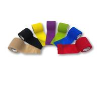 LisaCare venda autoadhesiva sin látex - 7 rollos venda autoadhesiva 5cm - esparadrapo - vendas elásticas - vendas autoadhesivas (mezcla de colores)