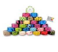 LisaCare Vendaje de fijación 2,5cm x 4,5m | juego de 24 con motivos | vendaje cohesivo | vendaje para heridas | vendaje de yeso | elástico, estirable, autoadhesivo, sin adhesivo