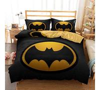 LISaINmAy Thanos, Funda De Edredón De Batman para Adolescentes Y Adultos, Juego De Cama con 2 Fundas De Almohada con Cierre De Cremallera ((150x200cm)-Cama de 90,ordenanza)