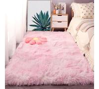 LISANSAN Alfombra Grande 180 x 220 cm Tie Dye Alfombras Salón Grandes Pelo Largo Resistente a La Intemperie for Living Room Niña Juvenil Adulto, Rosa Claro