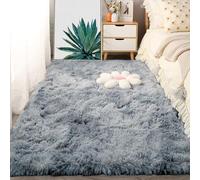 LISANSAN Alfombra Grande 80 x 140 cm Tie Dye Alfombras Salón Grandes Pelo Largo Resistente a La Intemperie for Living Room Niña Juvenil Adulto, Gris Claro