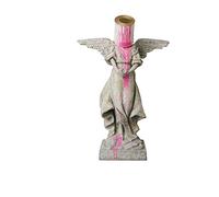 LISAQ Vierta la Pintura, Cubo de Hierro, ángel, Escultura Falsa Original de Banksy, Figura de Resina de Arte Callejero Superior