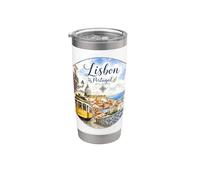 Lisboa Portugal Europa Destino de viaje Vaso térmico de acero inoxidable de doble pared