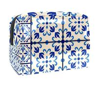 Lisbon - Bolsa de cosméticos para mujer, bolsa de aseo de viaje, bolsa grande de PVC para maquillaje, práctica bolsa organizadora con cremallera, multicolor, 18.5x7.5x13cm/7.3x3x5.1in, Neceser