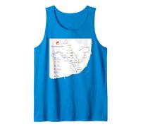 Lisbon Portugal Subway Train Railway - Souvenir Route Map Camiseta sin Mangas