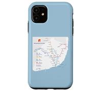 Lisbon Portugal Subway Train Railway - Souvenir Route Map Carcasa para iPhone 11