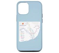 Lisbon Portugal Subway Train Railway - Souvenir Route Map Carcasa para iPhone 12/12 Pro