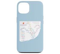 Lisbon Portugal Subway Train Railway - Souvenir Route Map Carcasa para iPhone 13