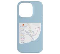 Lisbon Portugal Subway Train Railway - Souvenir Route Map Carcasa para iPhone 14 Pro