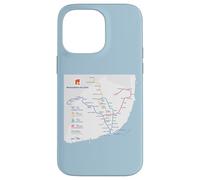 Lisbon Portugal Subway Train Railway - Souvenir Route Map Carcasa para iPhone 14 Pro MAX