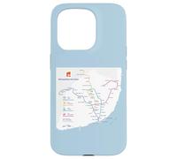Lisbon Portugal Subway Train Railway - Souvenir Route Map Carcasa para iPhone 15 Pro