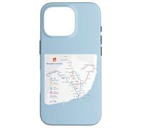 Lisbon Portugal Subway Train Railway - Souvenir Route Map Carcasa para iPhone 16 Pro