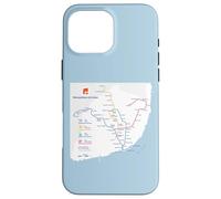 Lisbon Portugal Subway Train Railway - Souvenir Route Map Carcasa para iPhone 16 Pro MAX