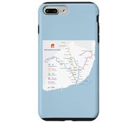 Lisbon Portugal Subway Train Railway - Souvenir Route Map Carcasa para iPhone 7 Plus/8 Plus