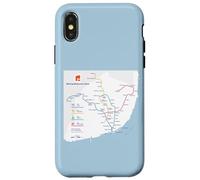 Lisbon Portugal Subway Train Railway - Souvenir Route Map Carcasa para iPhone X/XS