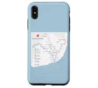 Lisbon Portugal Subway Train Railway - Souvenir Route Map Carcasa para iPhone XS MAX