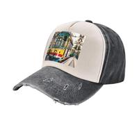 Lisbon Tram - Gorra unisex de mezclilla deportiva ajustable y transpirable, elegante gorra de béisbol para actividades al aire libre, Tranvía de Lisboa, talla única