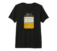 Lisbon Yellow Tram Art Print Great Portuguese Souvenir Camiseta Premium