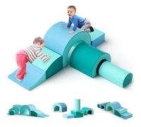 Lischwert Bloques de Espuma para niños 5 Bloques de Espuma Grandes Juego de Bloques de construcción Gigantes Castillo, Multicolor