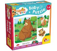 Lisciani - Baby Puzzle - El Bosque - Juego de Reflexión - Juego Educativo - 6 Puzzles de 4 Piezas - Animales - 14 x 14 Cm - Para Niños de 1 a 4 años - CAROTINA BABY - Made in Italy