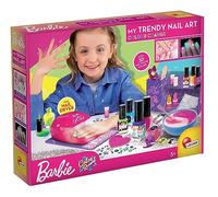 Lisciani - BARBIE - Arte de las Uñas - Esmalte para Crear - Juego Creativo - Brillo y Brillo - Cambian de Color con la Luz del sol y Brillan en la Oscuridad - Para Chicas Mayores de 5 Años