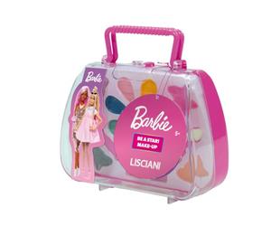 Lisciani - Barbie Be a Star - Neceser de Maquillaje Infantil - Desde 3 Años | Set Cosmético Lúdico - Brillo de Labios y Purpurina de Colores - Productos Seguros y Certificados - Paciencia, Lógica y Rigor