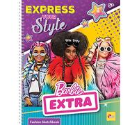 Lisciani - BARBIE - Cuaderno de Bosquejo Expresa tu Estilo - Modelos BARBIE para Vestir - Juego Creativo - Marcadores de Color - Para Chicas a Partir de 5 Años