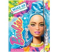 Lisciani - BARBIE - Cuaderno de Dibujo Maquillajes - BARBIEs a Maquillar - Juego Creativo - Kit de Maquillaje - Espejo Incluido - Para Chicas a Partir de 5 años