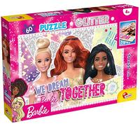 Lisciani - BARBIE Glitter Selfies Puzzle - Puzzle de 60 piezas - Decorar con cuentas - Juego educativo - Para niños a partir de 4 años - Desarrolla la creatividad y la motricidad
