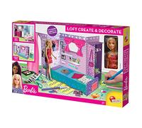 Lisciani - Barbie - Loft de Cartón para Montar y Decorar - Desde 4 Años | Escenario Reversible Día y Noche - Muebles, Pegatinas y Láminas para Colorear - Creatividad y Concentración - Muñeca Incluida