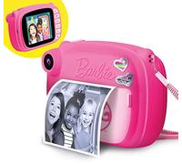 Lisciani - BARBIE Print Cam - Cámara Instantánea BARBIE para Niños a Partir de 5 años - 3 en 1: Fotos Instantáneas Cámara Selfie Video - Imprime 180 Fotos - Gran Pantalla a Color LCD - Adhesivos
