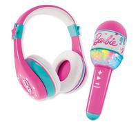 Lisciani - Barbie Sound Your Style Micrófono y Auriculares - Micrófono Bluetooth con Altavoz - Kit de Karaoke para Niños - Música y Canto - Conectividad con Smartphone - Efecto de Luz - Desde 4 Años