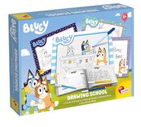 Lisciani - BLUEY: Escuela de Colorear y Dibujar - Kit Creativo - 4 Pizarras Negras y Pegatinas - Listo para la Aventura - Desde 3 años en adelante - Fabricado en Italia