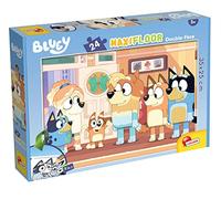 Lisciani - BLUEY - MaxiFloor Puzzle de 24 piezas - Puzzle 2 en 1 - Doble cara - Espalda para colorear - Juego educativo - A partir de 4 años - Fomenta la creatividad - 35 x 25 cm