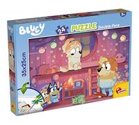 Lisciani - Bluey - Rompecabezas de Doble Cara - 24 Piezas - Estimula la Creatividad, la Imaginación, la Curiosidad y el Sentido de la Observación - Rompecabezas para Colorear - A partir de 3 años