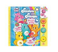 Lisciani - Care Bears - Cuaderno de Colorear y Estampar - Desde 5 Años | Set Creativo Personalizable - Adhesivos en Relieve y Anillo para Imprimir - Imaginación y Concentración - 4 Sellos Exclusivos