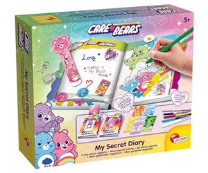 Lisciani - Care Bears - Ositos Cariñositos - Diario Secreto para niños Desde 5 años - Cuaderno íntimo con candado y Llaves - Cubiertas Intercambiables - Rotuladores perfumados y Que cambian de Color