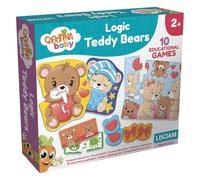 Lisciani - Carotina Baby - 10 Juegos Educativos Ositos - Puzzle y Memoria | 10 Juegos Educativos - Ositos - Puzles - Memoria & Asociación - Lógica - Motricidad - Aprendizaje desde 1 Año - Montessori