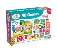 Lisciani - Carotina Baby 40 Juegos Educativos La Granja para Bebés Desde 2 Años - Bingo Puzzles Memos Siluetas y Formas Animales - 18 Fichas Memos Incluidas - Desarrolla Motricidad y Lógica