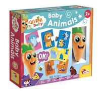 Lisciani - Carotina Baby - Boli Parlante Crías de Animales - Desde 2 Años | Quiz Interactivo Educativo - Bolígrafo Luminoso con Consignas de Voz - Aprender Jugando y Sin Ayuda - 10 Puzzles de 2 Piezas