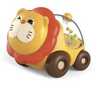 Lisciani - Carotina Baby - Coche León y Juego de Lógica - Desde 1 Año | Coche León Sensorial - Canicas en Movimiento por Seguir - Retos Educativos de Asociación - Lógica, Observación e Imaginación