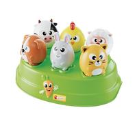 Lisciani - Carotina Baby Edu Shapes - La Granja de Formas - Desde 10 Meses | Juguete de Encaje para Bebé - Base con Huecos Autocorrectivos - Aprende los Colores y los Volúmenes - 6 Animales por Colocar