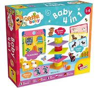 Lisciani - CAROTINA BABY - Juegos 4 en 1 - Colección Educativa para Niños de 2 a 4 años - Incluye Torre de Equilibrio, Memoria y Juegos de Lógica - Juego Creativo y Educativo para Niños